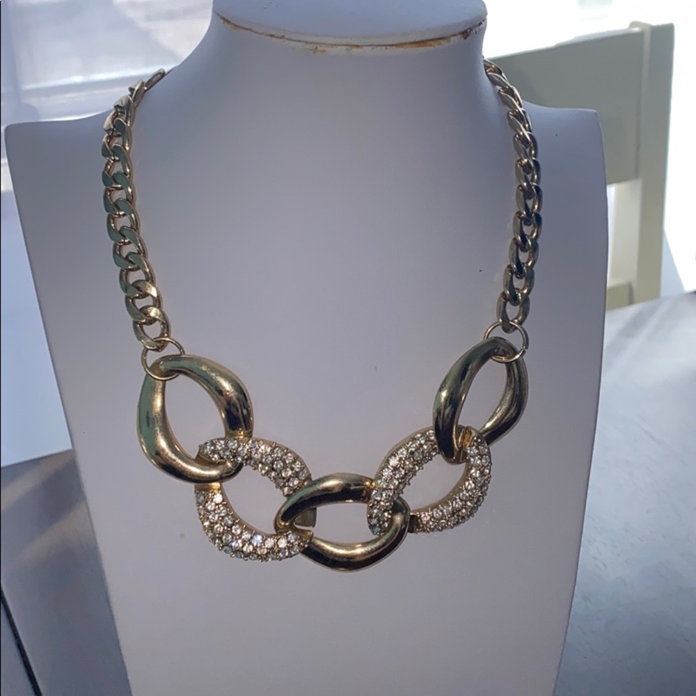 Gold costume necklace